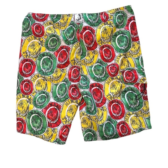 Hinano Tahiti Colorful Caribbean Surf Board Shorts Swim Trunks Size 33 - Picture 2 of 6